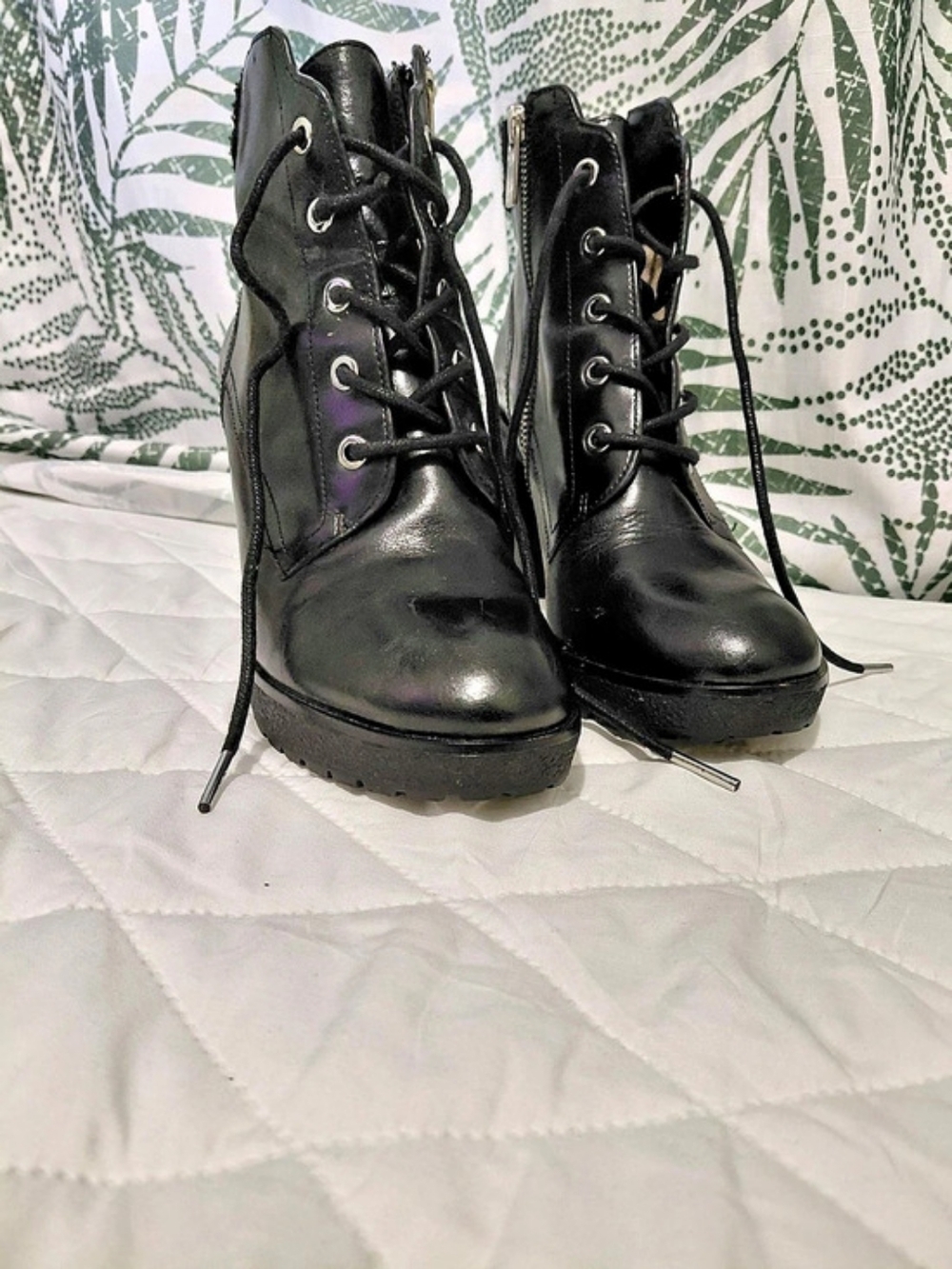 Michael Kors Lace-Up Heeled Ankle Boots